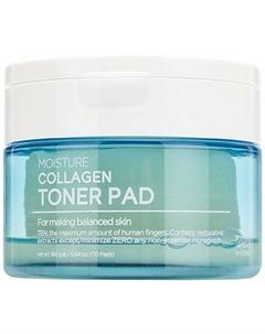 Тонер-пэды для лица увлажняющие с коллагеном Moisture Collagen Toner Pad 70 Tenzero
