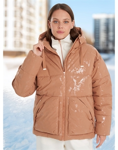 Пуховик женский, Коричневый Sensana