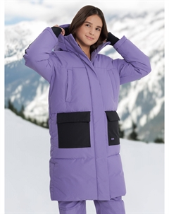 Пальто утепленное для девочек, Фиолетовый Термит