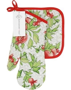 Набор прихваток Домашняя мода Гранат К Варежка 15х30 + прихватка 20х20