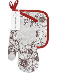 Набор прихваток Домашняя мода Парадиз Варежка 15х30 + прихватка 20х20
