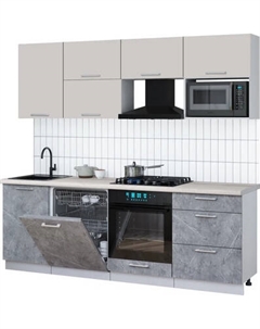 Кухонный гарнитур Интерлиния Мила Gloss 2.3-ПМ2