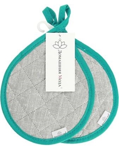 Набор прихваток Домашняя мода Лен Капелька 18x20