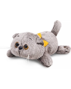 Мягкая игрушка Budi Basa Кот Басик с бантиком лежачий / 10870419 Budi basa