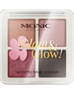Палетка теней для век Monic Beauty Glam&Glow! Unlimited All Day Color тон 06 Vintage Rose Monic beauty