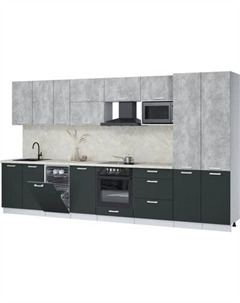 Кухонный гарнитур Интерлиния Мила Лайт 3.7-ПМ4