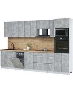 Кухонный гарнитур Интерлиния Мила Лайт 3.2-ПМ3