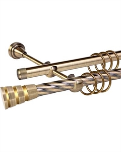 Карниз для штор АС ФОРОС Grace D19К/19Г + наконечники Пегас Ас форос