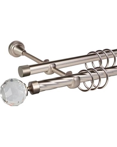 Карниз для штор АС ФОРОС Grace D19К/19Г + наконечники Кристалл Ас форос