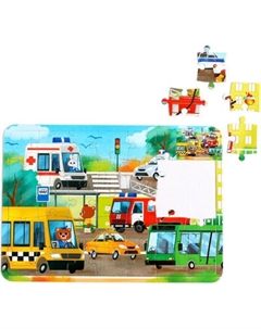 Развивающая игра Puzzle Time Полезные машины. С раскраской / 4659723 Puzzle time