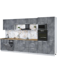 Кухонный гарнитур Интерлиния Мила Лайт 3.7-ПМ3