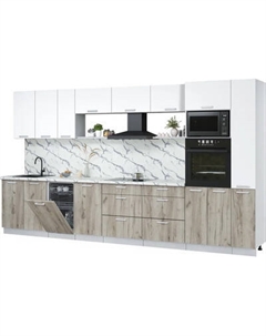 Кухонный гарнитур Интерлиния Мила Лайт 3.8-ПМ3