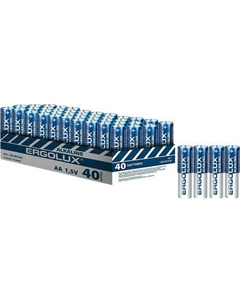 Комплект батареек Ergolux LR6 Alkaline Promo BOX40 1.5В