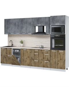 Кухонный гарнитур Интерлиния Мила Лайт 3.05-ПМ3