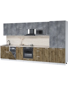 Кухонный гарнитур Интерлиния Мила Лайт 3.8-ПМ4