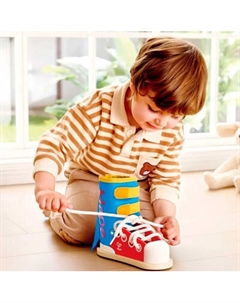 Развивающий игровой набор Hape Моя первая головоломка Завяжи шнурки / E1117_HP