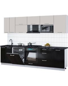 Кухонный гарнитур Интерлиния Мила Gloss 2.9-ПМ2
