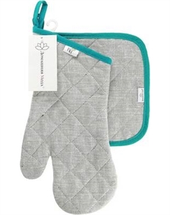 Набор прихваток Домашняя мода Лен Варежка 15х30 + прихватка 20х20