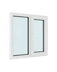 Окно ПВХ Brusbox Futuruss Двухстворчатое Поворотно-откидное правое 3 стекла