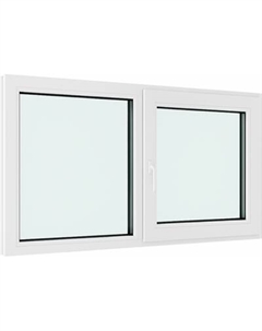 Окно ПВХ Добрае акенца Двухстворчатое с поворотно-откидной створкой 3 стекла