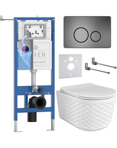 Унитаз подвесной с инсталляцией Roxen StounFix Dual Fresh 979020