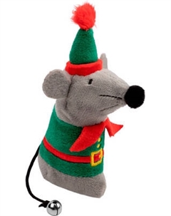 Игрушка для кошек Gigwi X-mas Tales Серая мышка / 85060