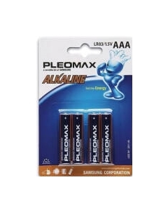 Комплект батареек Pleomax Alkaline AAA LR03-4BL