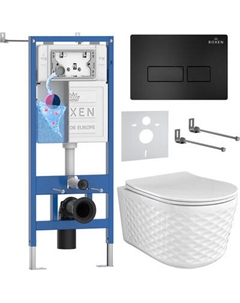 Унитаз подвесной с инсталляцией Roxen StounFix Dual Fresh 979001