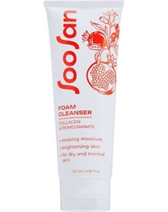 Пенка для умывания Soosan Foam Cleanser with Collagen & Pomegranate