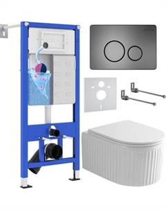 Унитаз подвесной с инсталляцией Roxen StounFix Dual Fresh 968283