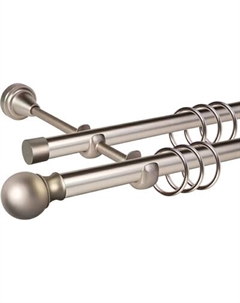 Карниз для штор АС ФОРОС Grace D19Г/19Г + наконечники Шар Стюард Ас форос