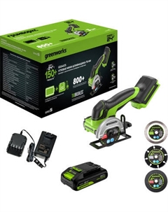 Угловая шлифовальная машина Greenworks GD24UCS / 3402007CUA