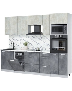 Кухонный гарнитур Интерлиния Мила Лайт 2.65-ПМ3