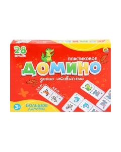 Развивающая игра РЫЖИЙ КОТ Домино Дикие животные / И-1927 Рыжий кот