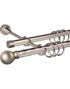 Карниз для штор АС ФОРОС Grace D19К/19Г + наконечники Шар Стюард Ас форос