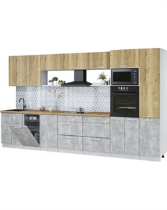 Кухонный гарнитур Интерлиния Мила Лайт 3.7-ПМ3