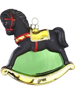 Елочная игрушка Inge's Christmas Figural Glass Ornaments Лошадка-качалка / 64761H600 Inge's christmas