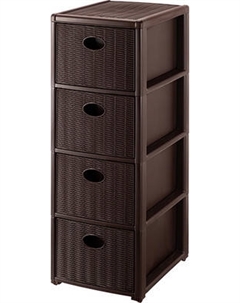 Комод пластиковый El Casa Elegance 4-х секционный / 640542 El casa
