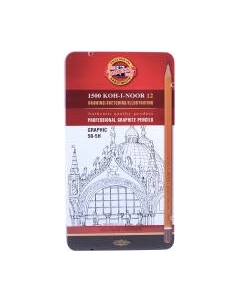 Набор простых карандашей Koh-i-Noor 1500 Graphic / 1502012009PL Koh-i-noor