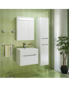 Тумба с умывальником Runo Парма 60 + Omega 60