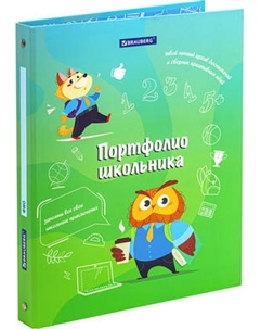 Папка адресная Brauberg Kids. Портфолио школьника. Отличник / 115240