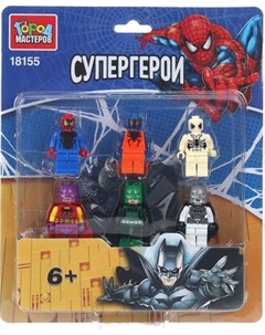 Элемент конструктора Город мастеров Фигурки Бэтмен + Спайдермен / 18155-YF