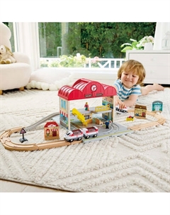 Железная дорога игрушечная Hape Железнодорожная станция / E3877_HP