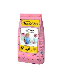 Сухой корм для кошек Chat&Chat Expert для котят с курицей Chat&chat