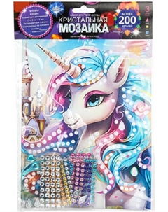 Набор алмазной вышивки MultiArt Кристальная мозаика Единорог / CRYST-114757 Multiart