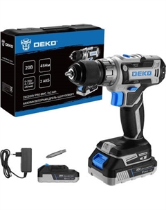 Аккумуляторная дрель-шуруповерт Deko ZKCD20V Pro / 084-1005