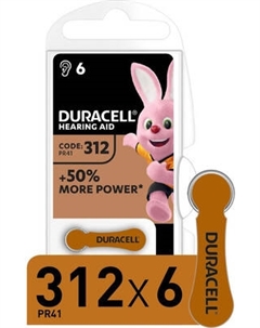 Комплект батареек Duracell Activair 312 PR41