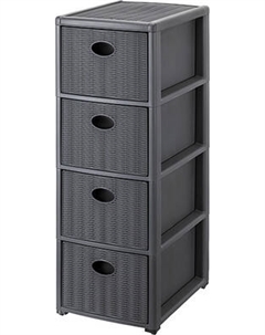 Комод пластиковый El Casa Elegance 4-х секционный / 640541 El casa