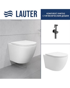 Унитаз подвесной Lauter Vortex 2110830VP + Breez 21GN7072BM