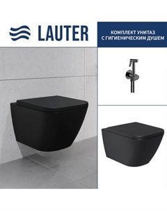 Унитаз подвесной Lauter Nuremberg 21811B черный + Breez 21GN7072BM